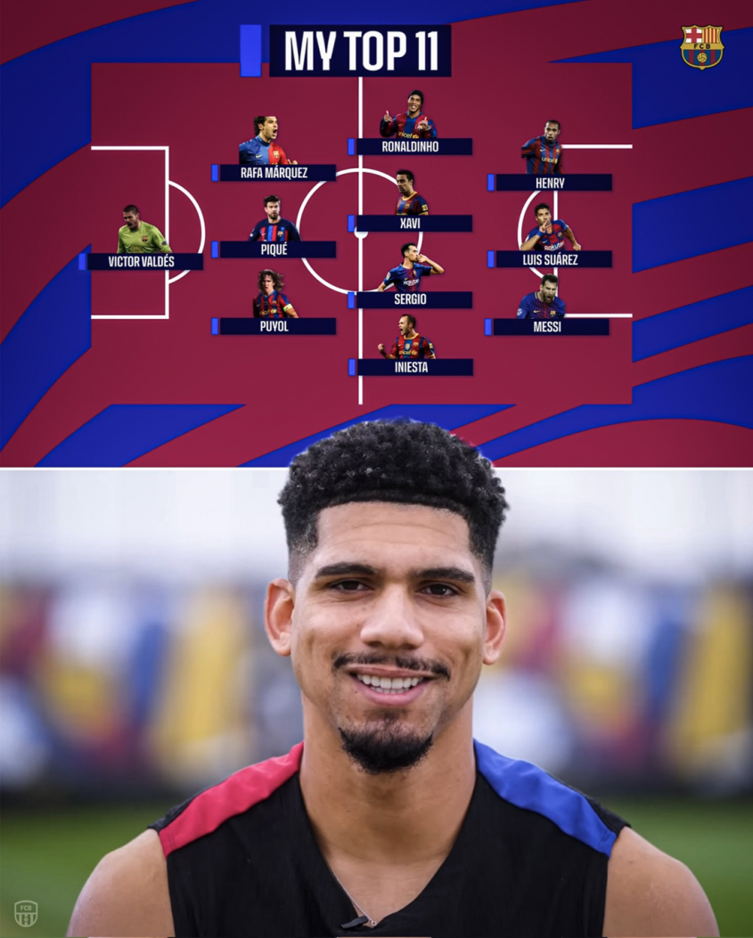 NAJLEPSZA XI Barcelony oczami Ronalda Araujo!